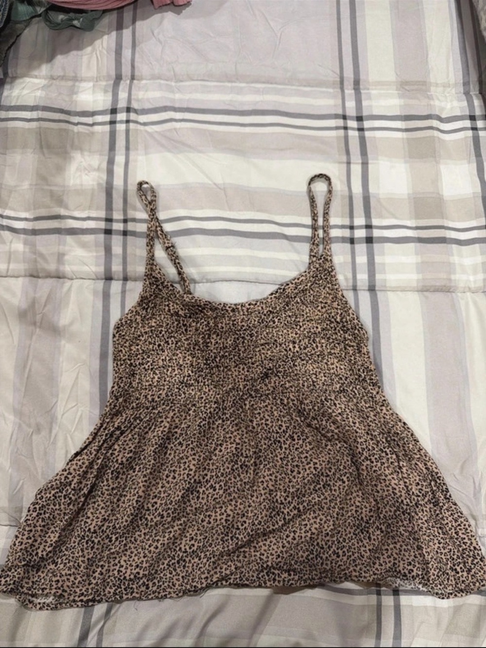 Women’s Leopard Print Spaghetti Strap Cami Top - Brown